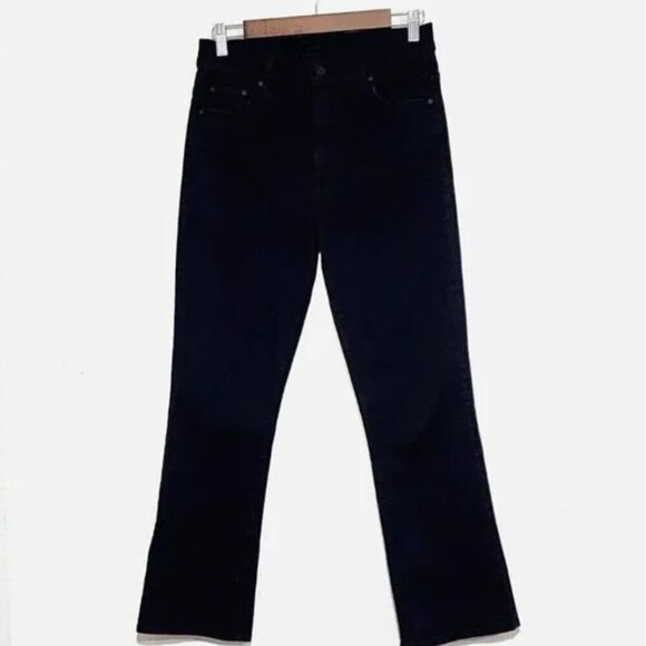 MOTHER The Insider Crop Straight Black Jeans in Not Guilty Size 26 - Picture 4 of 8
